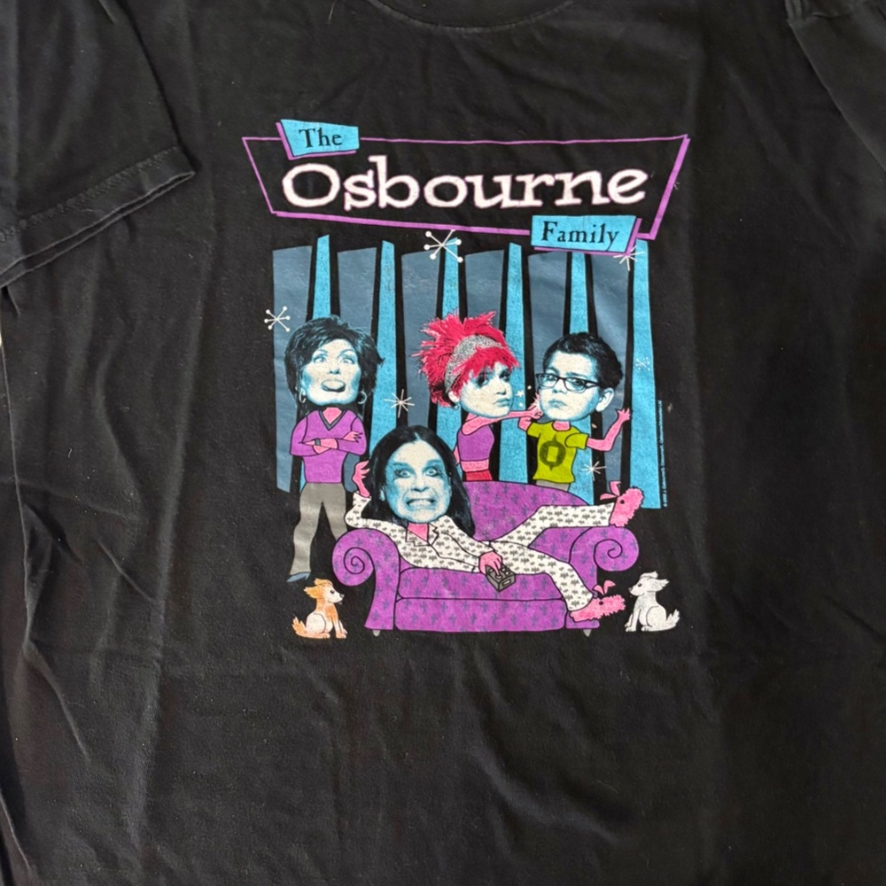 The Osbournes Show Ozzy TV Sharon Kelly T-Shirt Mens XL Osbourne's Short Sleeve - Picture 2 of 4